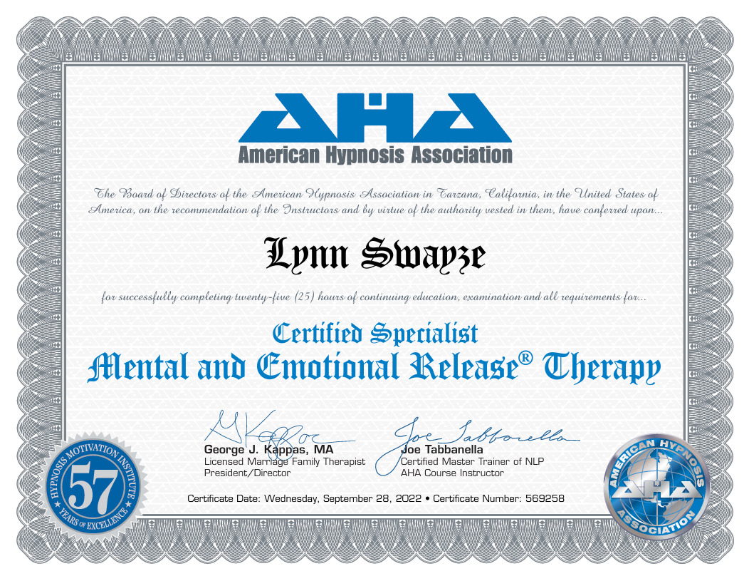 Swayze_MER Cert