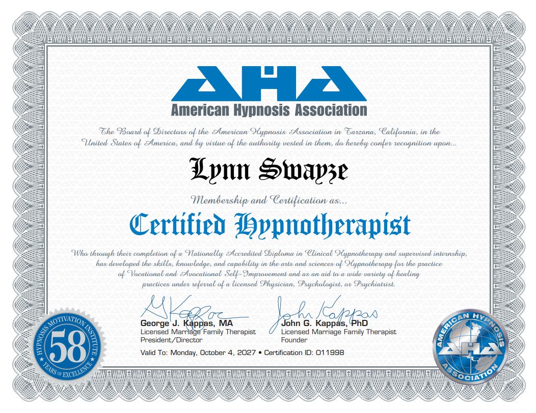 LynnSwayze_CertifiedHypnotherapist_2027
